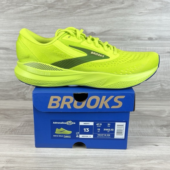 Brooks Other - Brooks Adrenaline GTS 24 Men's size 13 Running Shoe Acid Lime Green Sneaker
